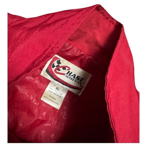 DALE EARNHARDT Budweiser Chase Authentics Windbreaker Red Nascar Jacket Mens XL - Picture 3 of 6
